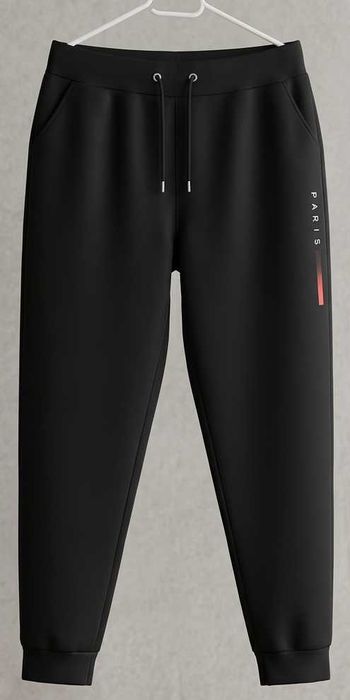 Czarne spodnie dresowe męskie joggery XXL