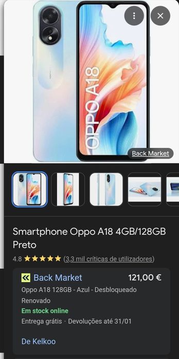Oppo A18 128gb azul