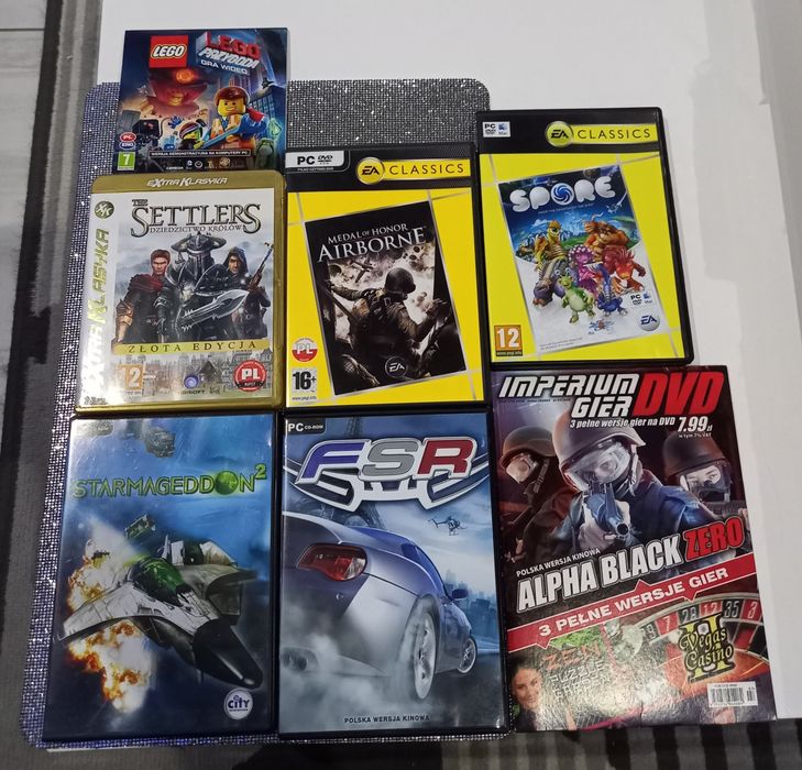 Zestaw gier PC gry Medal of Honor The Settlers Spore Lego komputer