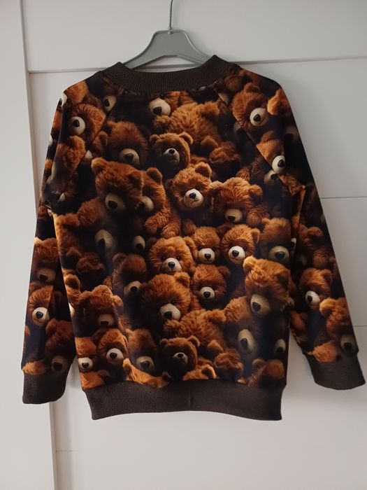 Nowa bluza bomberka zapinana na zamek Misie rozmiar 134 unisex