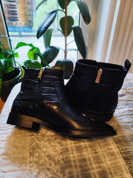 Botki czarne Zara Trafaluc 36