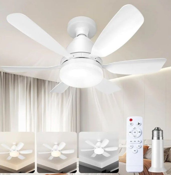 Lampa sufitowa + lampa LED z wiatrakiem