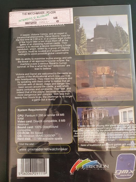 PC Game DVD-ROM: THE WATCHMAKER64172217425921121