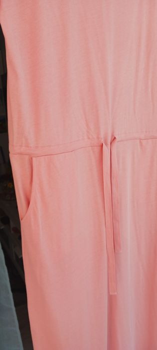 Vestido malha fina e natural, Coramarelo-rosato,tam.36-38,nova
