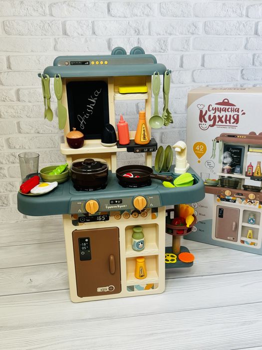 Дитяча ігрова кухня Modern Kitchen з водою, парою, 42 предметів