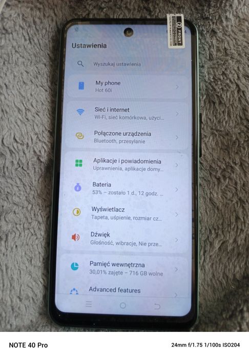 Infinix hot 60 i Nowe