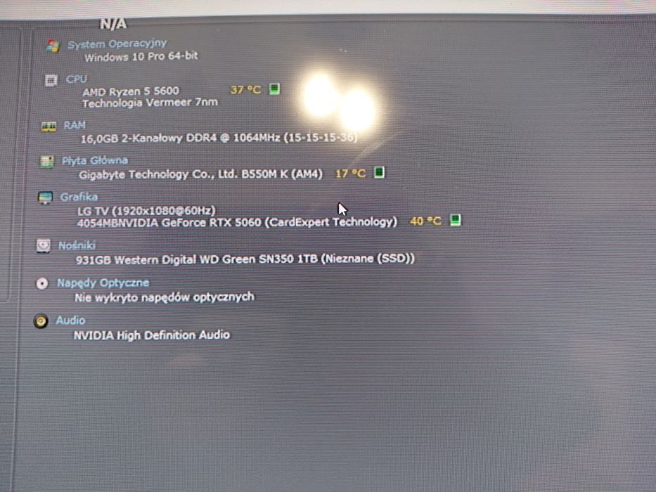 Mało używany komputer do gier – gotowy do grania.  RTX 5060