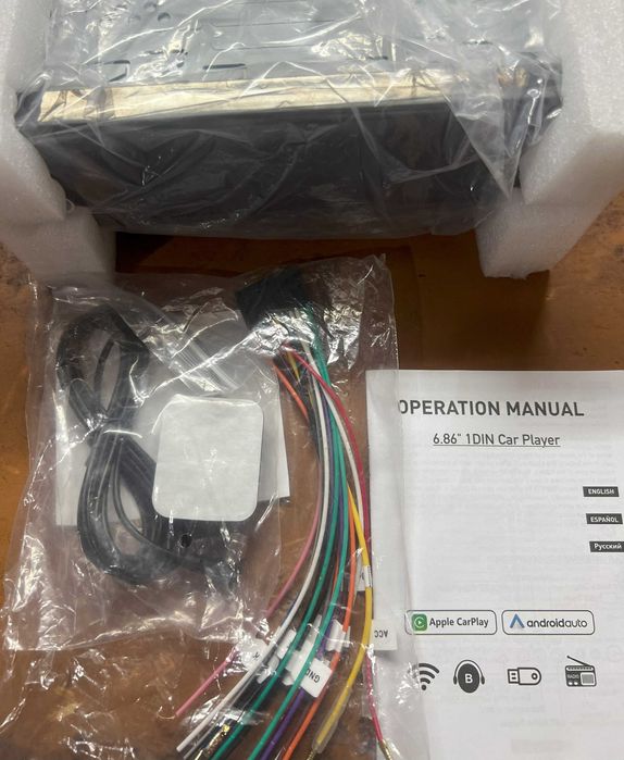 ANDROID магнітола 1 DIN, Carplay, AndroidAuto, GPS,   2+64 ГБ,  6,9 "