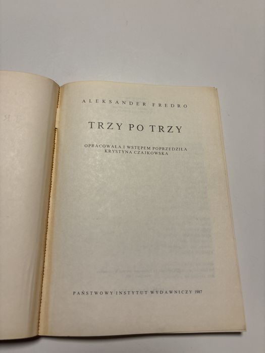 Trzy po trzy A. Fredro