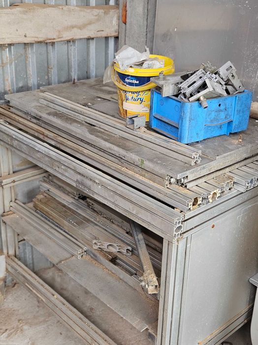 Stół warsztatowy aluminiowy na kółkach