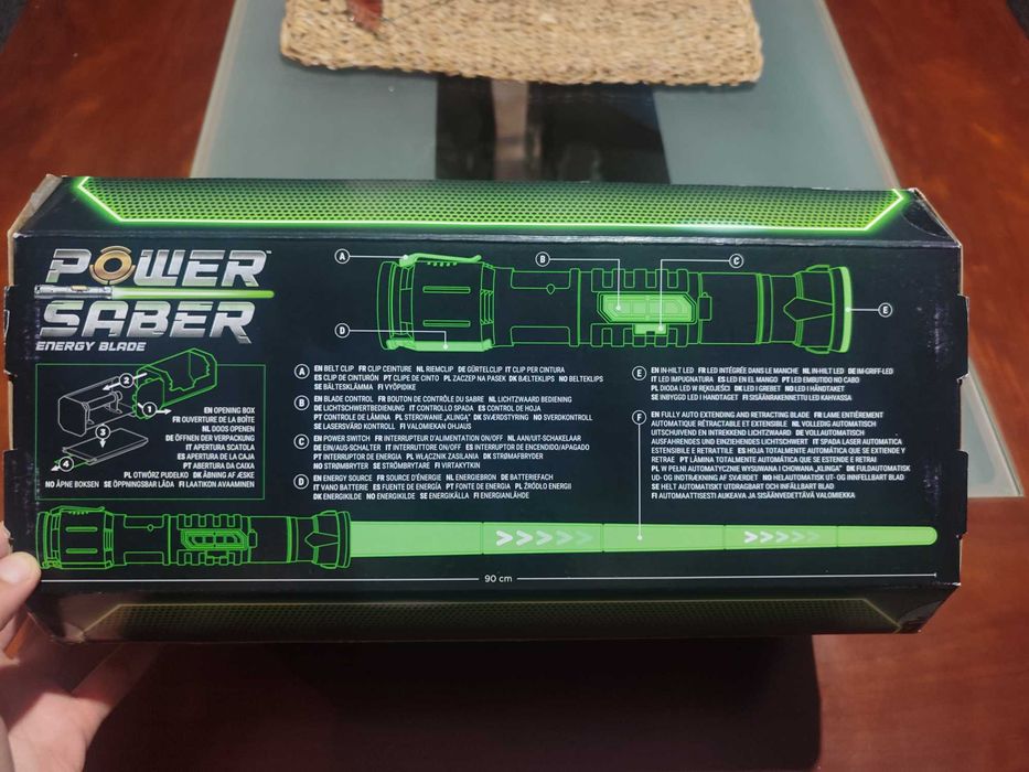 Brinquedo Power saber na cor verde