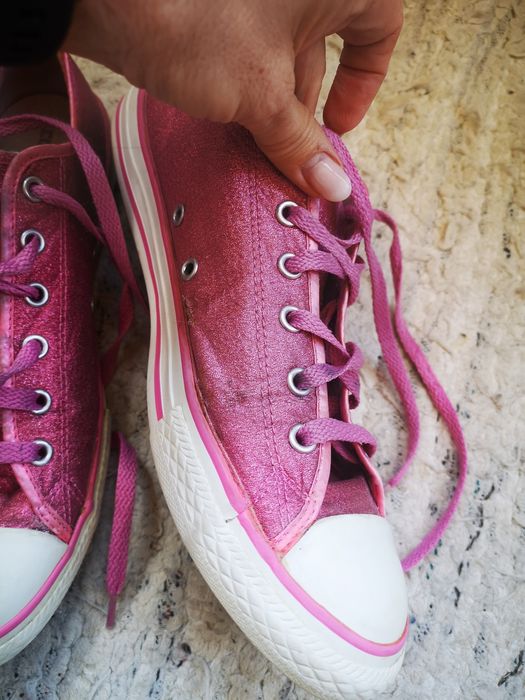 Converse All Star trampki metaliczne 38,5(25,4 cm)