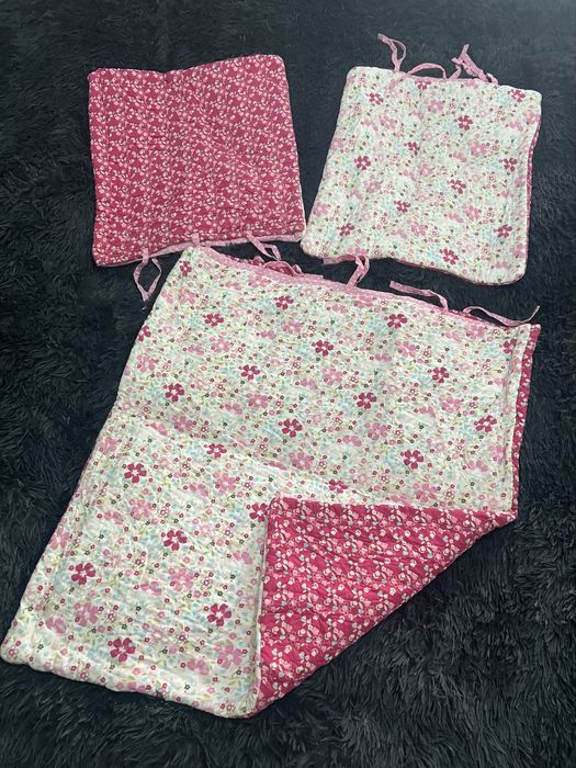 Colcha Patchwork Reversível + 3 almofadas Vertbaudet