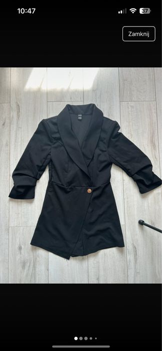 Kombinezon krótki elegancki czarny shein