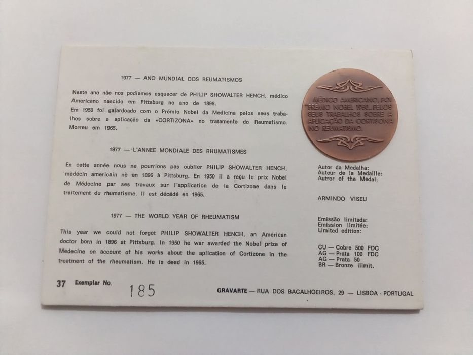 Filo-Medalhística - Prevenção das Doenças Reumáticas