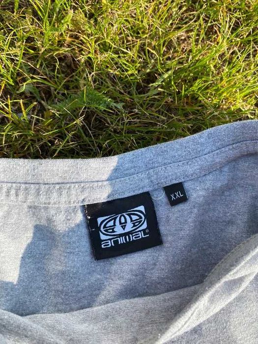 Koszulka męska z nadrukiem Animal Basic XL 2XL grey tshirt lato