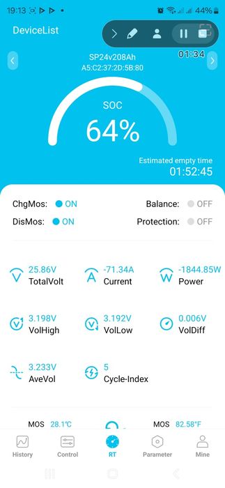 Lifepo4 24в, 208Ан, 5320Wh АКБ