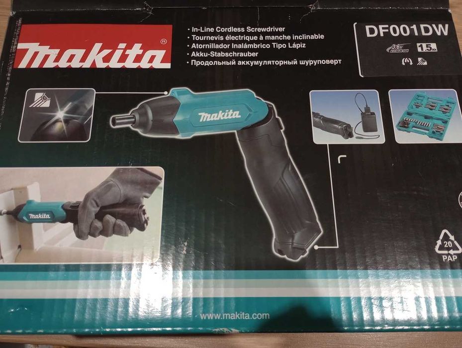 Wkrętak akumulatorowy Makita DF001DW 6Nm (akcesoria, ładowarka USB)