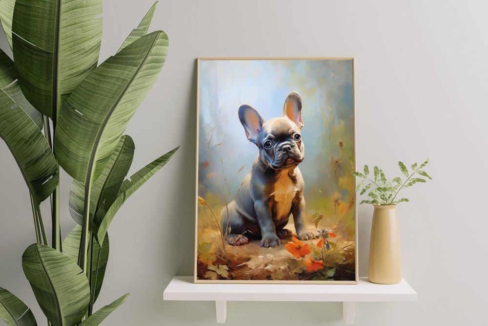 Buldog Francuski Vintage PLAKAT A3 - trzeci plakat GRATIS