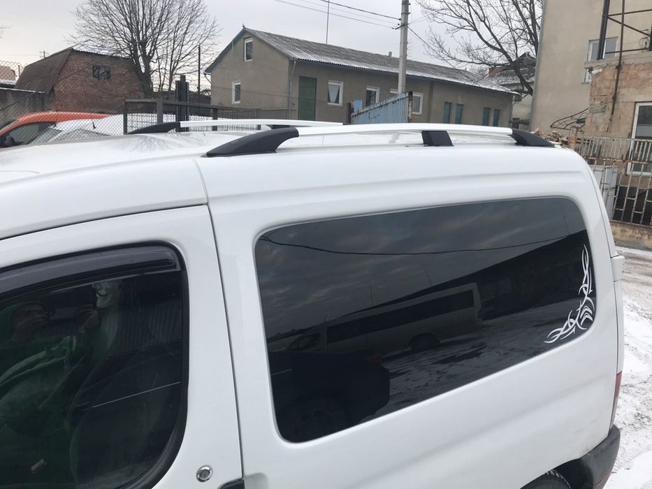 Peugeot Partner 1996-2008 Рейлінги ХРОМ Пластикові ніжки