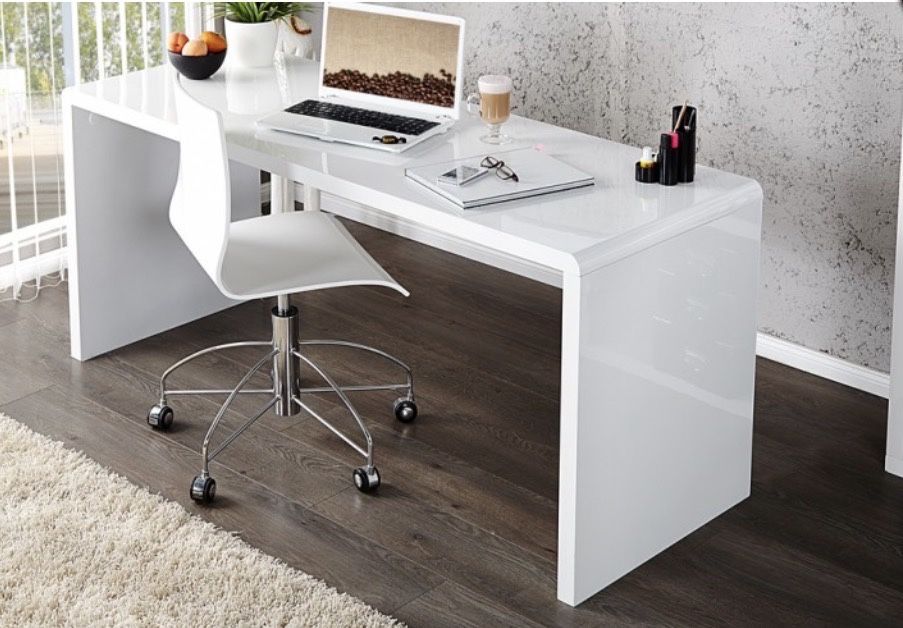 Biurko biały połysk 140x60