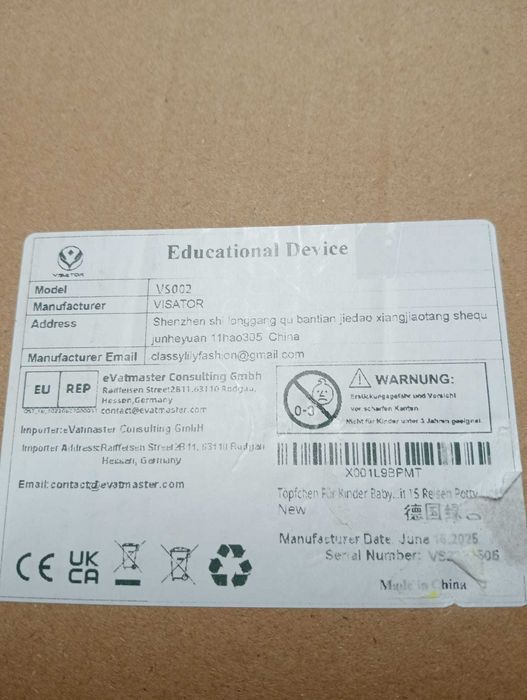 Sanita Infantil Educativa VISATOR VS002 Azul (Nova na Caixa)