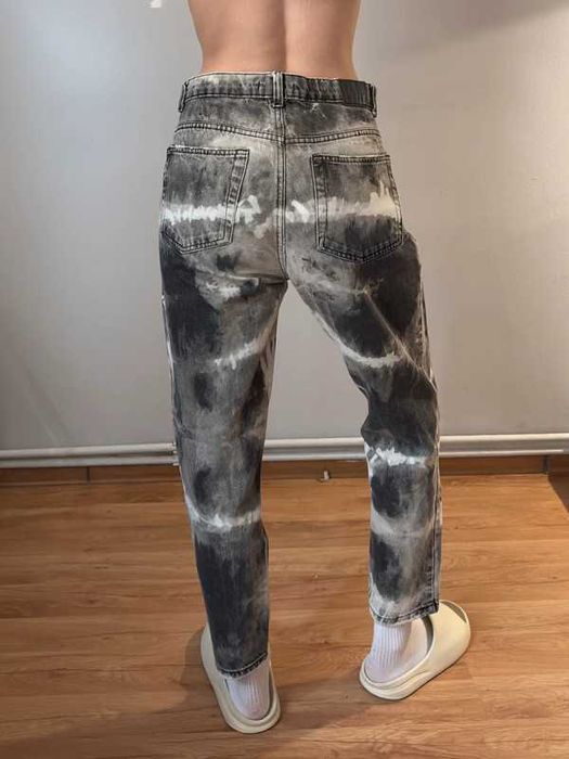 Jeansy szare tie die