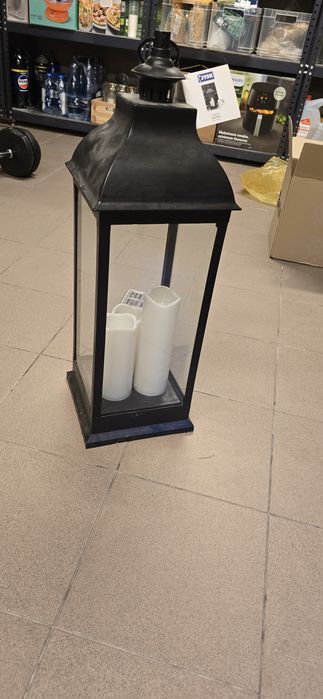 Lampa ogrodowa,  lampion ,latarnia, świece (nowa)