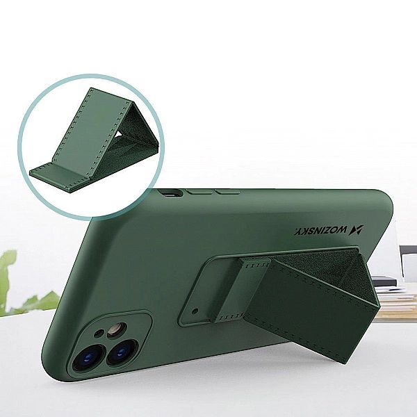 Wozinsky Kickstand Case elastyczne silikonowe etui z podstawką Samsung