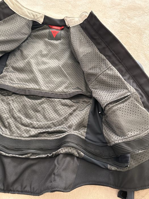 Casaco de mota Dainese Rapida Lady em pele — Tamanho 40 (senhora) — Como novo