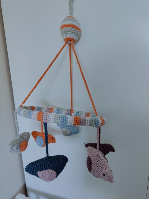 Karuzela do łóżeczka handmade szydełko