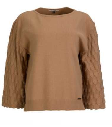 Camisola bege Silvina Campos (mangas em escamas) NOVA COM ETIQUETA