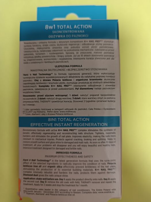 Odżywka do paznokci Eveline 8w1 nowa