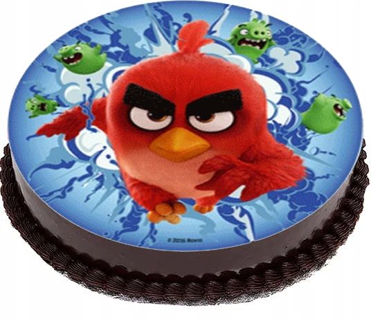 Opłatek na tort "ANGRY BIRDS" Wydruk jadalny waflowy jakosc