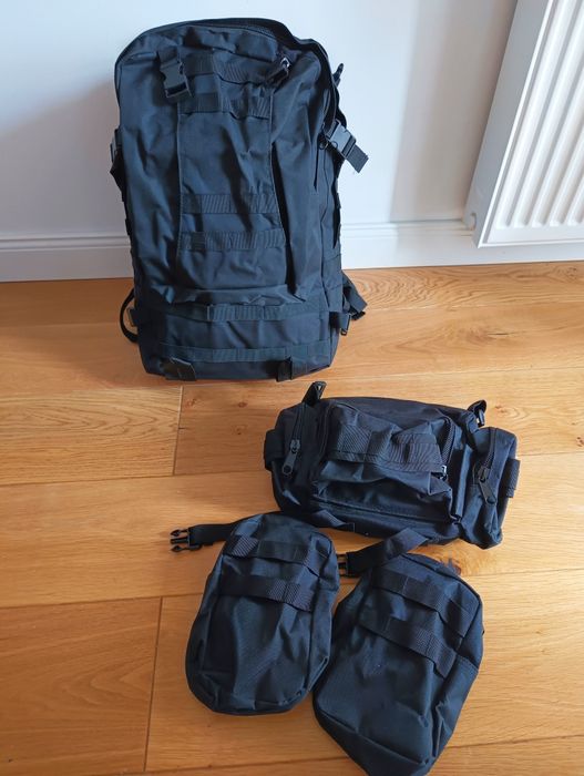 Plecak Taktyczny, 60L Turystyczny, Torba, Nerka, sportowy, saszetka