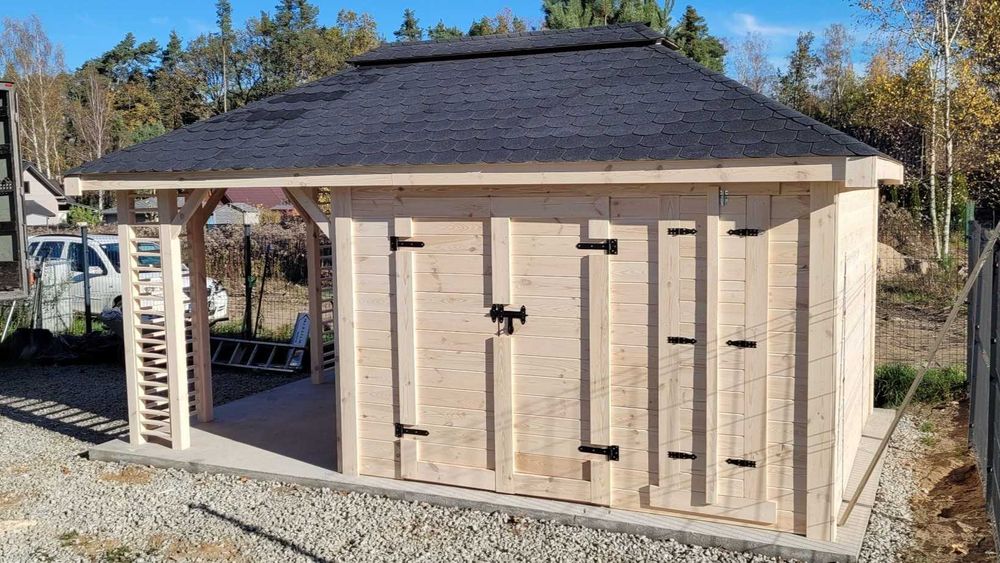 Domek Narzędziowy 3x6 Altana Taras Drewutnia Duże Okno DREWNOTRIK.PL