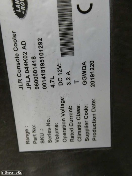 Range Rover REFRIGERADOR L494 L405 consola apoio braço CUBBY BOX