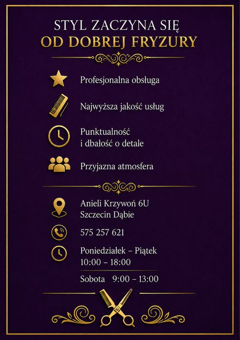 Fryzjer męski i chłopięcy – Szczecin Dąbie | Studio Fryzur