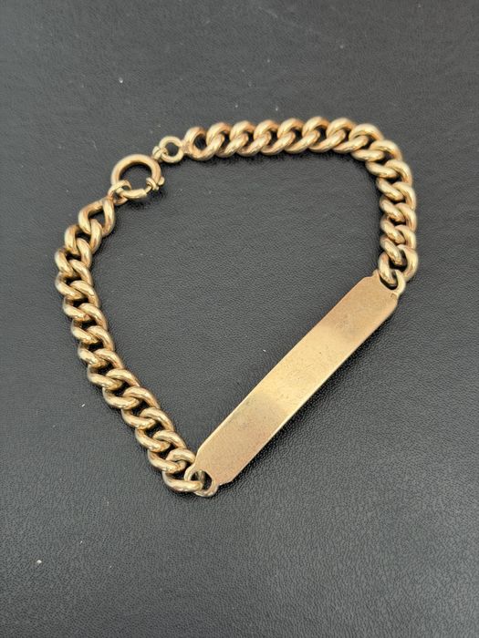 Pulseira Homem prata Banhada a ouro 24k