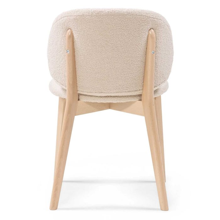 ZZ2245 - Selva, Krzesło tapicerowane, jasnobeżowe/buk, boucle