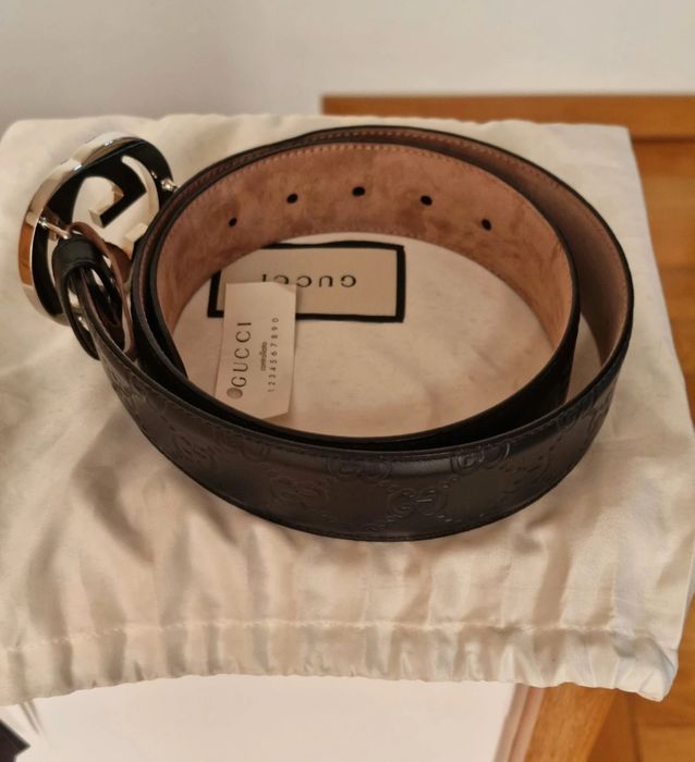 Cinto Gucci Preto 85cm