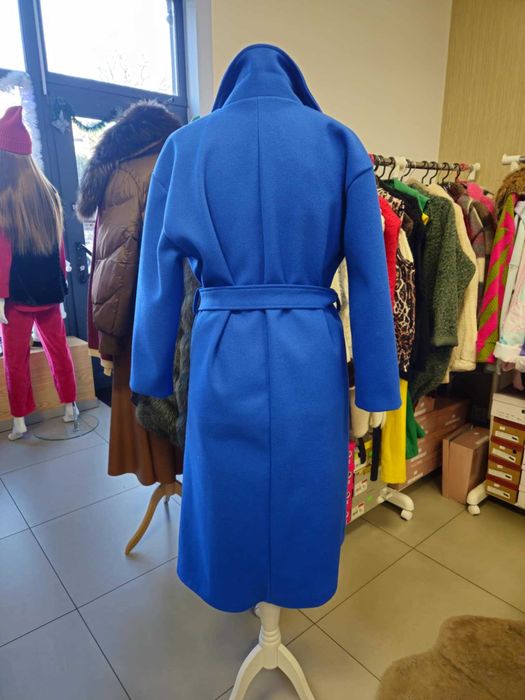 Chabrowy płaszcz midi r. XXL Italy !!!