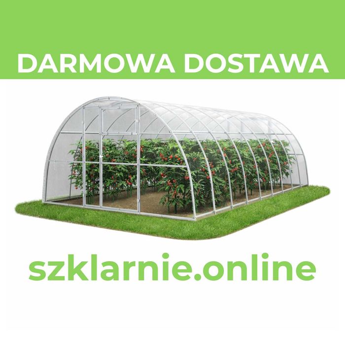 Szklarnia z poliwęglanu Tunel 3,5x2-12m profile 20x40 POLIWĘGLAN 4-8mm