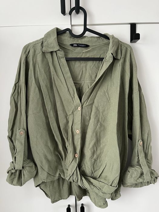 Lniana koszula oversize marki ZARA