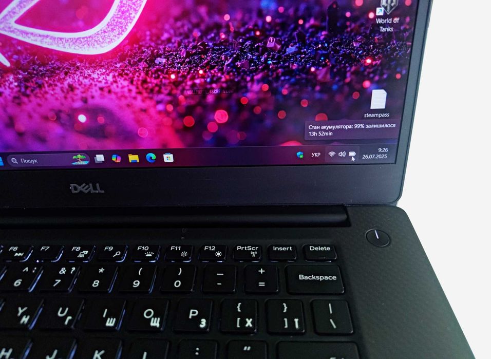 Сучасний ультрабук Dell i7 - 12 ядер, 16gb оп, SSD 256gb, підсвітка кл
