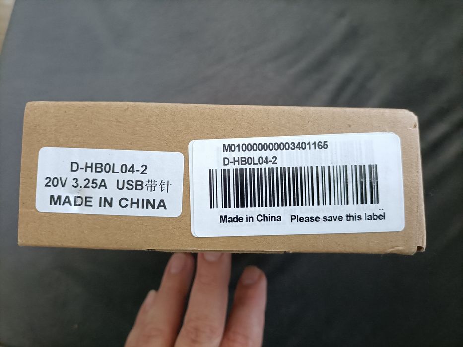 Oryginalny zasilacz Lenovo 65W ADLX65NDC3A Slim Tip 20V 3.25 A