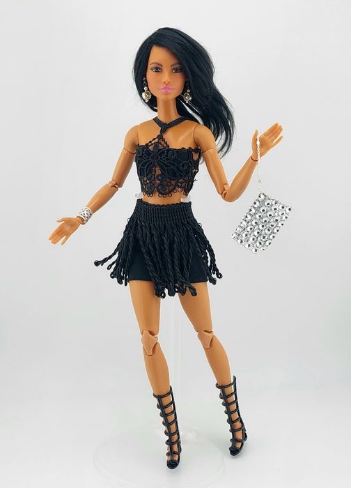 Buty dla lalki Barbie czarne