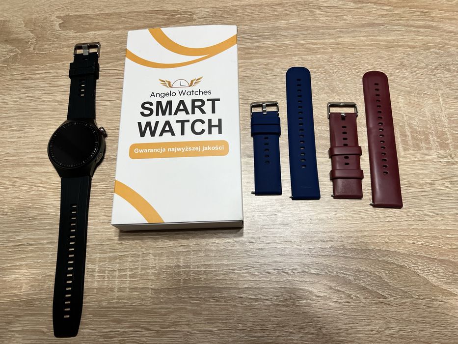 Smartwatch AT – męski, AMOLED, rozmowy + funkcje zdrowotne