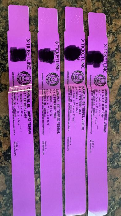 4 Livre Transito para Carnaval Torres Vedras 14 a 17 Fev 2026