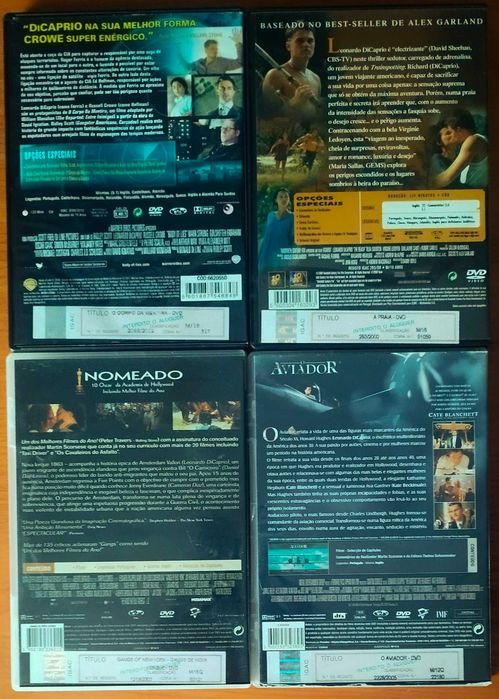 Lote de DVDs Especial "Leonardo DiCaprio"
